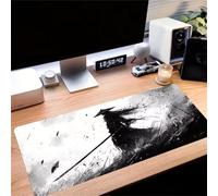 Tapis De Souris XXL 800x300mm, Motif Héros Noir, Tapis de Souris Gamer avec Bords Cousus, Durable Base en Caoutchouc Antidérapante pour Clavier, Bureau à Domicile, Études, Gaming