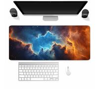 Tapis De Souris XXL 800x300mm, Motif Univers obscur, Tapis de Souris Gamer avec Bords Cousus, Durable Base en Caoutchouc Antidérapante pour Clavier, Bureau à Domicile, Études, Gaming