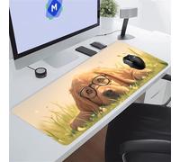 Tapis de Souris XXL 800x300x2 mm, Mouse Pad Gaming Animaux Chiens, sous-Main Bureau Gamer Extra Large avec Base Antidérapante Améliorer précision et Vitesse, pour Gamer, Ordinateur, PC