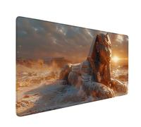 Tapis de Souris XXL 800x300x3mm, Couleur Orange Tapis de Souris Gamer, Sphinx Gaming Mouse Pad avec Bords Cousus et Base Antidérapante en Caoutchouc, Gaming Accessoire et Accessoire Bureau 6-9915