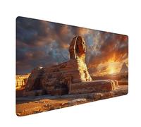 Tapis de Souris XXL 800x300x3mm, Couleur Orange Tapis de Souris Gamer, Sphinx Gaming Mouse Pad avec Bords Cousus et Base Antidérapante en Caoutchouc, Gaming Accessoire et Accessoire Bureau A-3666