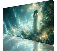 Tapis de Souris XXL 800x300x3mm, Gaming Tapis de Souris Blanc, Extended Sous Main Bureau avec Base en Caoutchouc Antidérapante, Gaming Mouse Pad pour Gamer, Ordinateur, PC, Cadeau Homme, Couple K-4712