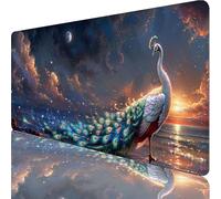 Tapis de Souris XXL 800x300x3mm, Gaming Tapis de Souris Blanc, Extended Sous Main Bureau avec Base en Caoutchouc Antidérapante, Gaming Mouse Pad pour Gamer, Ordinateur, PC, Cadeau Homme, Oiseau 2-9423
