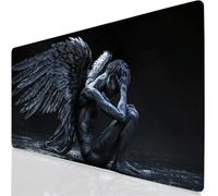 Tapis de Souris XXL 800x300x3mm Grand Tapis de Souris Noir Mouse Pad Aile sous Main Bureau, Base en Caoutchouc Antidérapante, Haute Précision et Rapidité Accessoire Bureau pour Gamer, Maison YG-333