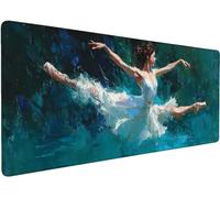 Tapis De Souris XXL 800x300x3mm Tapis Souris Danse M-1ZD63 | Etendu Mouse Pad Avec Base Antidérapante, Coutures Sur Les Bords, Imperméable et Durable Mousepad pour Accessoires Bureau
