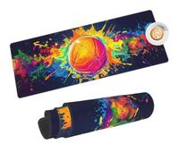 Tapis de Souris XXL 800x400 mm Tapis de Souris Noir sous Main Bureau, Tapis de Souris Basket-Ball Mouse Pad, Tapis Souris Gamer XXL, Imperméable, Base Antidérapant, pour Maison/Bureau/Gamer -254HDM