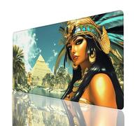 Tapis de Souris XXL 800x400x3mm, Grand Tapis Bureau Pyramide, Bords Cousus Antidérapant Imperméable, Egypte Mouse Pad Compatible Clavier sans Fil et Souris sans Fil, Bureau Gaming Accessoire GYL1655