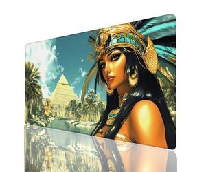 Tapis de Souris XXL 800x400x3mm, Grand Tapis Bureau Pyramide, Bords Cousus Antidérapant Imperméable, Egypte Mouse Pad Compatible Clavier sans Fil et Souris sans Fil, Bureau Gaming Accessoire GYL1655
