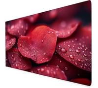 Tapis De Souris XXL 800x400x3mm, Rouge Grand Tapis De Souris Gamer, Tapis Souris Pétales de Fleurs avec Base en Caoutchouc AntidéRapante,Tapis De Bureau pour éTudes, Gaming.IdéAl Cadeau Homme A308