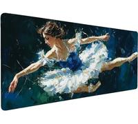 Tapis De Souris XXL 800x400x3mm Tapis Souris Danse 3-BL0WE | Etendu Mouse Pad Avec Base Antidérapante, Coutures Sur Les Bords, Imperméable et Durable Mousepad pour Accessoires Bureau