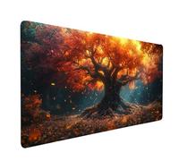 Tapis de Souris xxl 80x30x0.3 cm Imperméable Arbre Tapis de Bureau Gaming pour Clavier Souris Sans fil Ordinateur Portable, Mouse Pad Paysage Bords Surpiqués Base Antidérapante, Cadeau Homme model3464