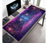 Tapis de Souris XXL 90 x 40 cm, Tapis de Souris Gamer Maison, Grand sous Main, Base en Caoutchouc Antidérapante, Bords Cousus, Imperméable Mouse Pad Violet, Améliorer Précision PjY9975 M-A