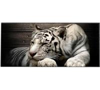 Tapis De Souris Xxl (900 X 400 Mm) Mouse Pad Grand, Motif Tigre Blanc, Approprié Pour Souris De Bureau Et Souris De Gaming[POR5244885]