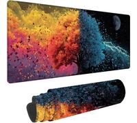 Tapis de Souris XXL 900 x 400 x 4 mm Grand Tapis de Souris Noir Mouse Pad Arbre De La Vie sous Main Bureau avec Bords Cousus Désign, Mousepad Gaming Imperméable Antidérapant pour Bureau Decor z-1969