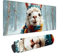 Tapis de Souris XXL 900x300x3 mm Grand Tapis de Souris Bleu Mouse Pad Animal sous Main Bureau avec Bords Cousus Désign, Mousepad Gaming Imperméable Antidérapant pour Accessoire Bureau Maison z-3973