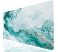 Tapis de Souris XXL 900x300x3mm Artistique Tapis de Bureau Multifonctionnel et Etendu, Vert sarcelle Mouse Pad Lmperméable et Antidérapant, Migliora Precisione Velocità, Convient pour Bureau GKfr-2384