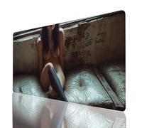 Tapis de Souris XXL 900x400x3mm, Grand Tapis Bureau Femme, Bords Cousus Antidérapant et Imperméable, Art figuratif Mouse Pad Compatible Clavier sans Fil et Souris sans Fil, Gaming Accessoire GYL-2146
