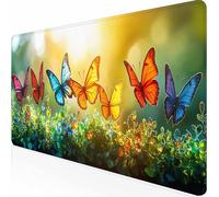 Tapis de Souris XXL 900x400x3MM Tapis de Souris Gamer Couleur Papillon, Accessoires Bureau avec Base Antidérapante et Bords Cousus, Deco Bureau, Cadeau Homme, Mousepad pour MacBook Jeux -z1c09296