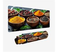 Tapis de Souris XXL 900x500, Tapis Souris Nourriture sous Main Bureau, Mouse Pad Épices Mousepad Imperméable, Desk Mat Antidérapant, sous Main avec Bords Surpiqués, Accessoire Bureau, Cadeau H2-39
