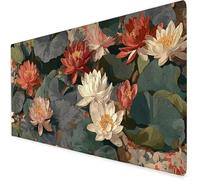 Tapis De Souris xxl 900x500x3mm, blanc Grand Tapis De Souris Gamer, Tapis Souris plante Avec éTanche Base En Caoutchouc AntidéRapante,Tapis De Bureau Lavable Pour éTudes, Gaming.IdéAl Cadeau Homme A36