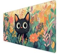 Tapis De Souris XXL 900x500x3mm, Chat Grand Tapis De Souris Gamer, Tapis Souris l'herbe avec éTanche Base en Caoutchouc AntidéRapante,Tapis De Bureau pour éTudes, Gaming.IdéAl Cadeau Homme A607