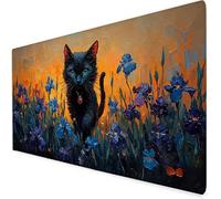 Tapis De Souris xxl 900x500x3mm, chat Grand Tapis De Souris Gamer, Tapis Souris plante Avec éTanche Base En Caoutchouc AntidéRapante,Tapis De Bureau Lavable Pour éTudes, Gaming.IdéAl Cadeau Homme A632