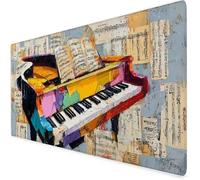 Tapis De Souris XXL 900x500x3mm, Piano Grand Tapis De Souris Gamer, Tapis Souris coloré avec éTanche Base en Caoutchouc AntidéRapante,Tapis De Bureau pour éTudes, Gaming.IdéAl Cadeau Homme A248