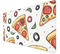 Tapis De Souris XXL 900x500x3mm, Pizza Grand Tapis De Souris Gamer, Tapis Souris Nourriture avec éTanche Base en Caoutchouc AntidéRapante,Tapis De Bureau pour éTudes, Gaming.IdéAl Cadeau Homme A677