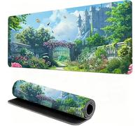Tapis de Souris XXL 90x40cm Arbre Tapis de Souris Gaming, sous Main Bureau Gaming Rose Accessoire Bureau Base en Caoutchouc Antidérapant Surface Confort, Mouse Pad pour Maison, Ordinateur, PC W6-95