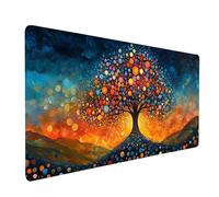 Tapis de Souris xxl 90x40x0.3 CM Imperméable Pont Tapis de Bureau Gaming pour Clavier Souris Sans fil Ordinateur Portable, Mouse Pad Paysage Bords Surpiqués Base Antidérapante, Cadeau Homme model-0146