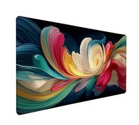 Tapis de Souris XXL Abstrait, Couleur Tapis de Souris Gamer 1600x800x3mm, Sous Main Bureau avec Rubber Base, Gaming Accessoire Bureau, Mousepad Grand avec Bords Cousus, pour Ordinateur, Clavier 1-8863