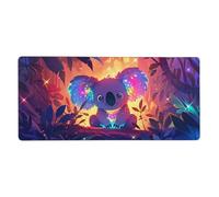 Tapis de Souris XXL Animal 900 x 300 mm, Base en Caoutchouc Antidérapante Koala Tapis Souris Etendu, Surface Nanotextile de Haute Précision Améliore la Mousepad Durable avec et la Vitesse M604