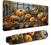 Tapis de Souris XXL Automne 1200x600x3mm Antidérapant Rubber Base Tapis de Souris Gamer Citrouille Précision Compatible Toutes Mouse, Revêtement Doux Imperméable protege Bureau pour Home Bureau xg-292