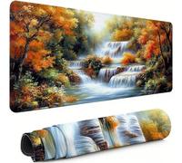 Tapis de Souris XXL Automne 800x300x3mm Antidérapant Rubber Base Tapis de Souris Gamer Senling Précision Compatible Toutes Mouse, Revêtement Doux Imperméable Protege Bureau pour Home Bureau xg-754