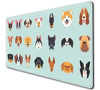 Tapis de souris XXL avec bords cousus et base antidérapante en caoutchouc pour ordinateur portable, PC, 80 x 40 cm