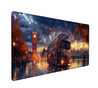 Tapis de Souris XXL Big Ben, Bus Tapis de Souris Gamer 1000x500x3mm, sous Main Bureau avec Rubber Base, Gaming Accessoire Bureau, Mousepad Grand avec Bords Cousus, pour PC Ordinateur, Clavier, B-1006