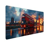 Tapis de Souris XXL Big Ben, Bus Tapis de Souris Gamer 600x300x3mm, sous Main Bureau avec Rubber Base, Gaming Accessoire Bureau, Mousepad Grand avec Bords Cousus, pour PC Ordinateur, Clavier, 6-3487