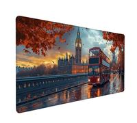Tapis de Souris XXL Big Ben, Bus Tapis de Souris Gamer 600x300x3mm, sous Main Bureau avec Rubber Base, Gaming Accessoire Bureau, Mousepad Grand avec Bords Cousus, pour PC Ordinateur, Clavier, Y-7009