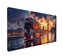 Tapis de Souris XXL Bus, Big Ben Tapis de Souris Gamer 1600x800x3mm, sous Main Bureau avec Rubber Base, Gaming Accessoire Bureau, Mousepad Grand avec Bords Cousus, pour PC Ordinateur, Clavier, 4-8933