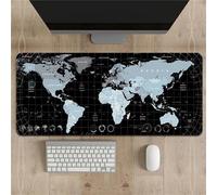 Tapis de Souris XXL Carte Monde Grand Tapis de Souris Gamer 700x300x3mm Gaming Mousepad avec Base en Caoutchouc Antidérapant Améliore la précision et la Vitesse