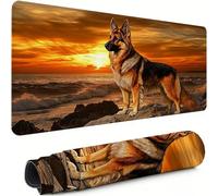 Tapis de Souris XXL Chien 1400x600x3mm Antidérapant Rubber Base Tapis de Souris Gamer Coucher de Soleil Précision Compatible Toutes Mouse, Imperméable Protege Bureau pour Home Bureau Gaming xg-728