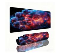 Tapis de Souris XXL Ciel Étoilé Tapis de Souris Abstrait 1200x600x3mm, Mousepad avec Coutures sur Les Bords, Résistant aux Eclaboussures, Durable, Portable, Moderne Accessoire Bureau pour Gamer 0B-636