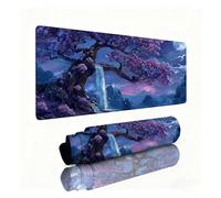 Tapis de Souris XXL Ciel Étoilé Tapis de Souris Montagne 600x400x3mm, Mousepad avec Coutures sur Les Bords, Résistant aux Eclaboussures, Durable, Portable, Moderne Accessoire Bureau pour Gamer 0B-492