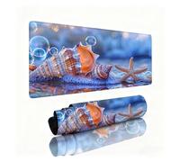 Tapis de Souris XXL Coquille Tapis de Souris Étoile De Mer 1200x600x3mm, Mousepad avec Coutures sur Les Bords, Résistant aux Eclaboussures, Durable, Portable, Moderne Accessoire Bureau pour PC 0B-802