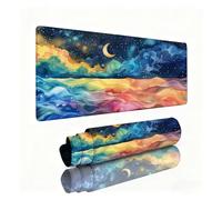 Tapis de Souris XXL Couleur Tapis de Souris Ciel Étoilé 1600x800x3mm, Mousepad avec Coutures sur Les Bords, Résistant aux Eclaboussures, Durable, Portable, Moderne Accessoire Bureau pour Gamer 0B-894