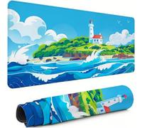 Tapis de Souris XXL Dessin animé 900x400x3mm Antidérapant Rubber Base Tapis de Souris Gamer Tour de Fer Précision Compatible Toutes Mouse, Imperméable Protege Bureau pour Home Bureau Gaming xg-184