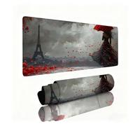 Tapis de Souris XXL Femme Tapis de Souris Paris 1200x600x3mm, Mousepad avec Coutures sur Les Bords, Résistant aux Eclaboussures, Durable, Portable, Moderne Accessoire Bureau pour Ordinateur, PC 0B-758
