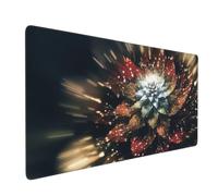 Tapis de Souris XXL Fleur 700 x 300 x 3 mm, Grand Tapis de Souris Gamer Art sous Main Bureau à Bords Cousus, Mouse Pad avec Base en Caoutchouc Antidérapante pour Maison et Accessoire Bureau -MP23
