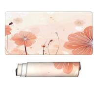 Tapis de Souris XXL Fleur 900 x 400 x 3 mm, Grand Tapis de Souris Gamer Art sous Main Bureau à Bords Cousus, Mouse Pad avec Base en Caoutchouc Antidérapante pour Maison et Accessoire Bureau -MP327