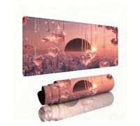 Tapis de Souris XXL Fleur Tapis de Souris Amour 800x400x3mm, Mousepad avec Coutures sur Les Bords, Résistant aux Eclaboussures, Durable, Portable, Moderne Accessoire Bureau pour Ordinateur, PC 0B-290